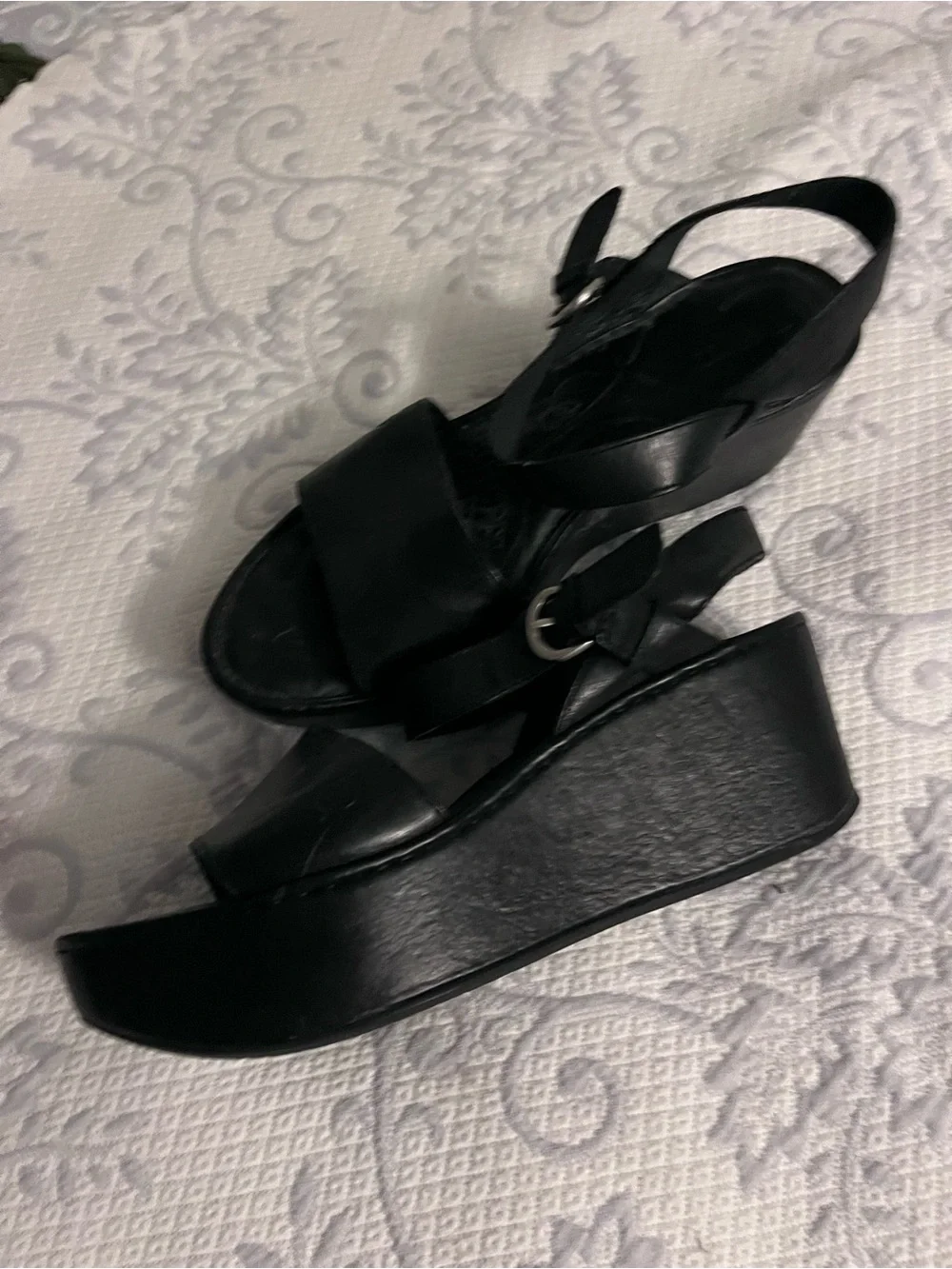 Born Women's Black Platform Slingback Sandals - Sleek Strappy Design